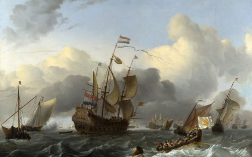 the eendracht and a fleet of dutch men of war